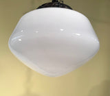 A Suite of 6 Large Opaline Globe Bronze-Mounted Pendant Fixtures