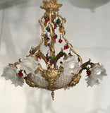 A Belle Epoque Eight Arm Chandelier Modelled with Dionysis/Bacchus Masks