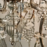 Baltic 18th Century Crystal and Gilded Iron Candle Chandelier
