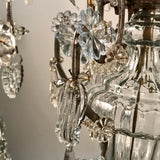 Baltic 18th Century Crystal and Gilded Iron Candle Chandelier