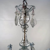 Baltic 18th Century Crystal and Gilded Iron Candle Chandelier