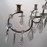 Baltic 18th Century Crystal and Gilded Iron Candle Chandelier