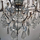 Baltic 18th Century Crystal and Gilded Iron Candle Chandelier