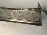 English Fret-Sawn Polished Steel Fire Fender