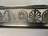 English Fret-Sawn Polished Steel Fire Fender