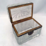 French  Belle Epoque Crystal  Casket, with Bronze Mounts