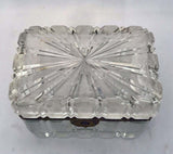 French  Belle Epoque Crystal  Casket, with Bronze Mounts