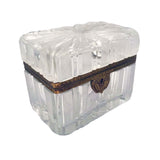 French  Belle Epoque Crystal  Casket, with Bronze Mounts