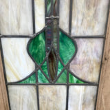 Set of Three Art Nouveau Stained Glass Windows