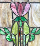 Set of Three Art Nouveau Stained Glass Windows
