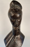 "Anna" A Cast Bronze Bust of a Women by Emilio Greco
