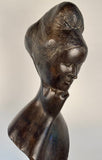 "Anna" A Cast Bronze Bust of a Women by Emilio Greco