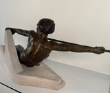 Art Deco Bronzed Metal L'Ambuscade Max le Verrier