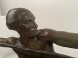 Art Deco Bronzed Metal L'Ambuscade Max le Verrier