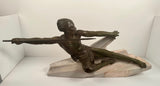 Art Deco Bronzed Metal L'Ambuscade Max le Verrier