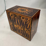 Early Victorian Penwork Tea Caddy
