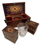 Early Victorian Penwork Tea Caddy