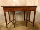 Antique Satin Birch and Inlaid  Writing Table