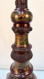 Japanese Champlevé Bronze Elephant Floor Oil Lamp