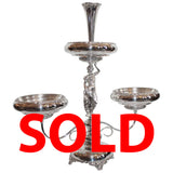 Important Silver Plated Figural Epergne