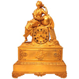 Charles X Figural Ormolu Mantel Clock Depicting Urania