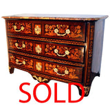French Regence Mahogany and Marquetry Commode