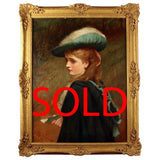 Charles Sillam Lidderdale, the Letter, Oil on Canvas, Portrait of a Young Lady