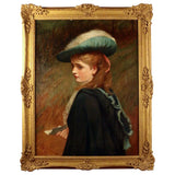 Charles Sillam Lidderdale, the Letter, Oil on Canvas, Portrait of a Young Lady