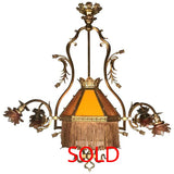 French Art Nouveau Gasolier Type Chandelier