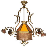 French Art Nouveau Gasolier Type Chandelier