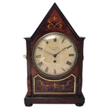 British/Canadian Eight Day Mantel Timepiece in Mahogany and Cut-Brass Case
