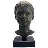 Lillian Katznelson Head of a Young Boy Bronze on Marble Base