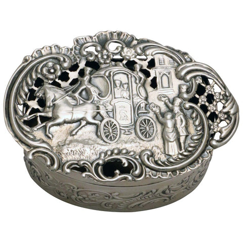 Edwardian Pierced and Repousse Hall Marked Silver Box
