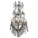 Belle Epoque Louis XV Style Eight Arm Bronze Chandelier