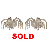 Pair of Murano Glass Leaf Wall Sconces