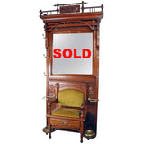 American  Eastlake Mahogany Hall Tree