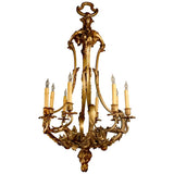 Belle Époque Louis XV Style Gilt Bronze Chandelier