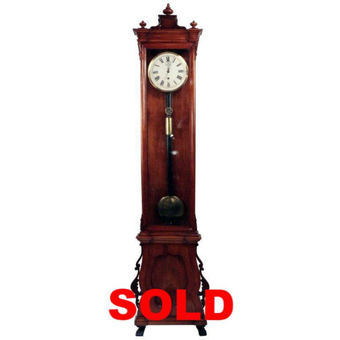 Biedermeier Regulator Longcase Clock in Fruitwood Case