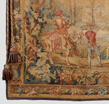 Aubusson Style Tapestry, Hunting  Scene