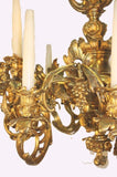 Fine Louis XV Style Gilt-Bronze Twelve-Light Chandelier