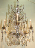 Louis XV Style Gilt Bronze and Crystal Chandelier