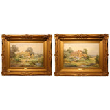 Henry J S Stannard "Near Kimbarton" and "In a Hampshire Garden", Pair
