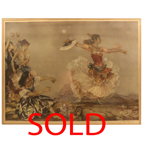 William Russell Flint, Danza Montana Colored Lithograph