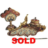 French Cloisonné Desk Set