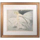 Louis Icart "Fair Dancer" Hand Colored Aquatint