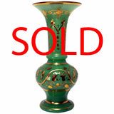 Fine Baccarat Chrysoprase ‘Uranium’ Jade Green Opalescent Vase