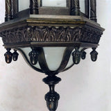 Imposing Pair of Bronze Wall-Mounted Exterior Lanterns