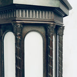 Imposing Pair of Bronze Wall-Mounted Exterior Lanterns