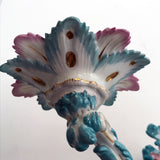 Large Pair of German Rococco Style  Porcelain Two-Light Sconces