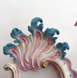 Large Pair of German Rococco Style  Porcelain Two-Light Sconces